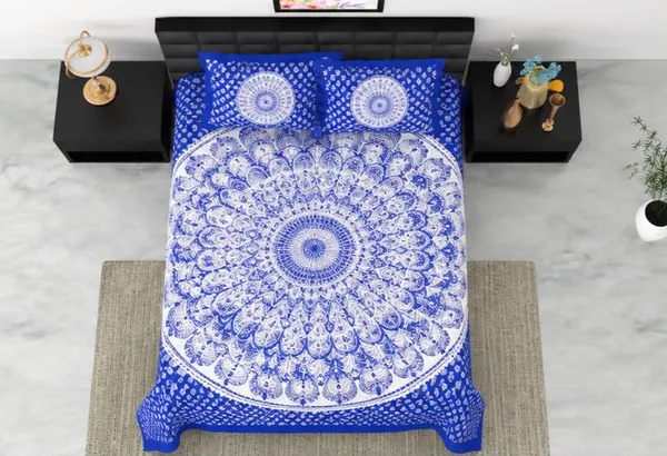 80*90_Inch_Queen_Size,_180_TC,__Premium_Quality_Double_Bed_Bedsheet_With_2_Pillow_Cover(16*24_Inch)