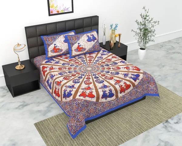 80*90_Inch_Queen_Size,_180_TC,__Premium_Quality_Double_Bed_Bedsheet_With_2_Pillow_Cover(16*24_Inch)