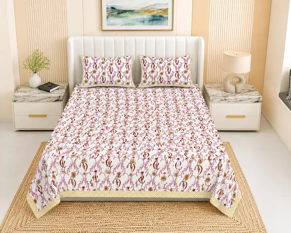 80*90_Inch_Queen_Size,_180_TC,__Premium_Quality_Double_Bed_Bedsheet_With_2_Pillow_Cover(16*24_Inch)