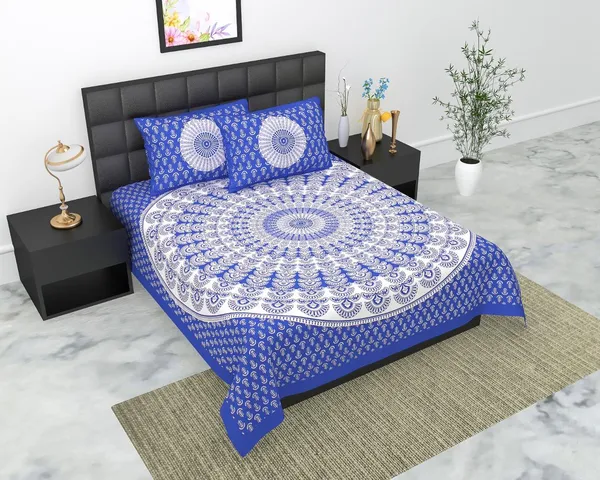 80*90_Inch_Queen_Size,_180_TC,__Premium_Quality_Double_Bed_Bedsheet_With_2_Pillow_Cover(16*24_Inch)