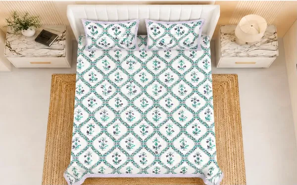 80*90_Inch_Queen_Size,_180_TC,__Premium_Quality_Double_Bed_Bedsheet_With_2_Pillow_Cover(16*24_Inch)