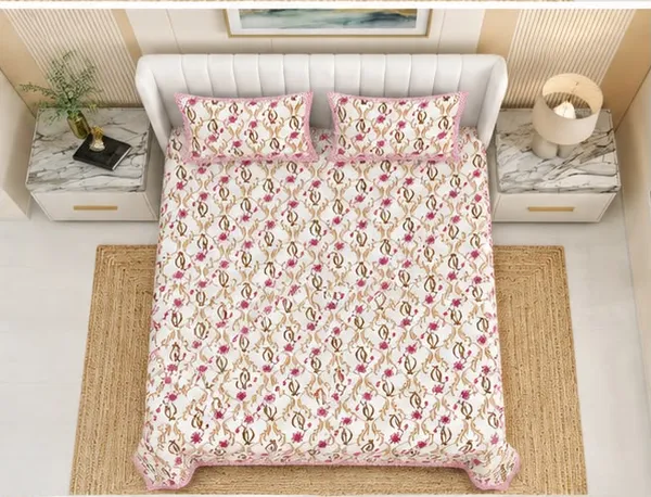 80*90_Inch_Queen_Size,_180_TC,__Premium_Quality_Double_Bed_Bedsheet_With_2_Pillow_Cover(16*24_Inch)