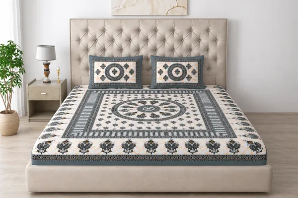80*90_Inch_Queen_Size,_180_TC,__Premium_Quality_Double_Bed_Bedsheet_With_2_Pillow_Cover(16*24_Inch)
