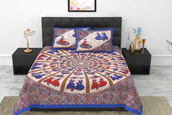 80*90_Inch_Queen_Size,_180_TC,__Premium_Quality_Double_Bed_Bedsheet_With_2_Pillow_Cover(16*24_Inch)