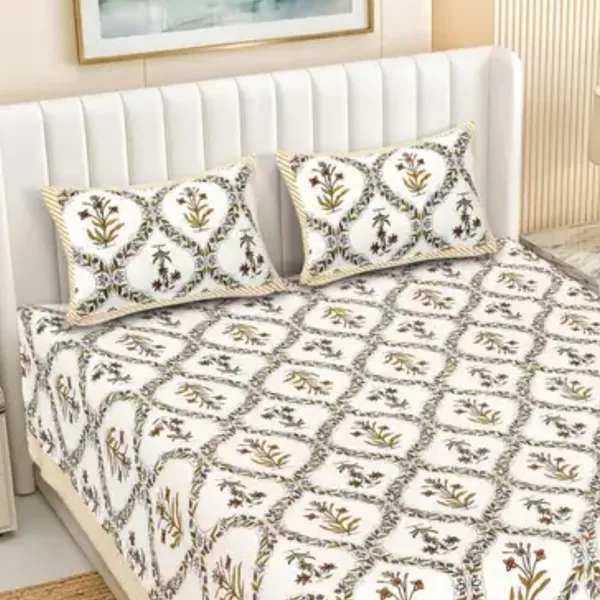 80*90_Inch_Queen_Size,_180_TC,__Premium_Quality_Double_Bed_Bedsheet_With_2_Pillow_Cover(16*24_Inch)