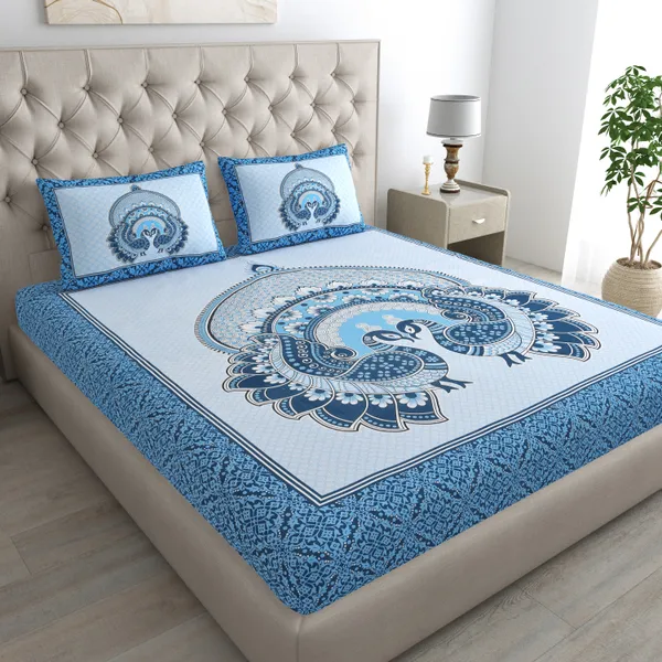 80*90_Inch_Queen_Size,_180_TC,__Premium_Quality_Double_Bed_Bedsheet_With_2_Pillow_Cover(16*24_Inch)