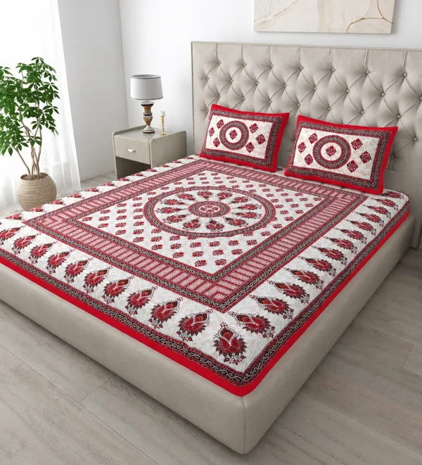 80*90_Inch_Queen_Size,_180_TC,__Premium_Quality_Double_Bed_Bedsheet_With_2_Pillow_Cover(16*24_Inch)