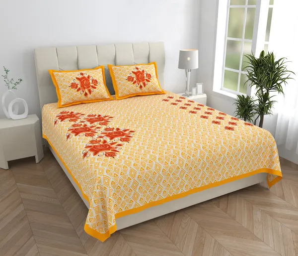 80*90_Inch_Queen_Size,_180_TC,__Premium_Quality_Double_Bed_Bedsheet_With_2_Pillow_Cover(16*24_Inch)