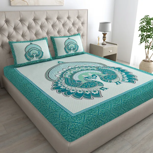 80*90_Inch_Queen_Size,_180_TC,__Premium_Quality_Double_Bed_Bedsheet_With_2_Pillow_Cover(16*24_Inch)