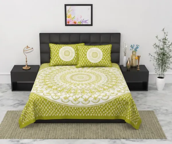 80*90_Inch_Queen_Size,_180_TC,__Premium_Quality_Double_Bed_Bedsheet_With_2_Pillow_Cover(16*24_Inch)