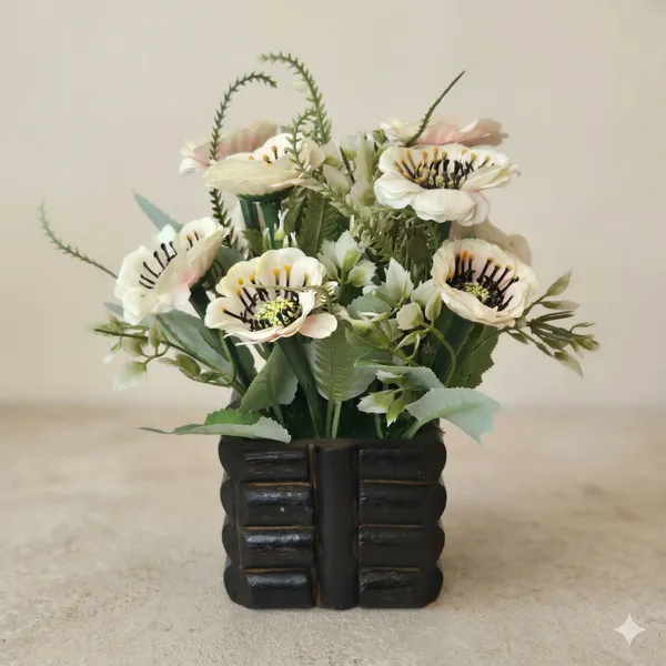 White_Pink_Wood_Home_Flower_Pot
