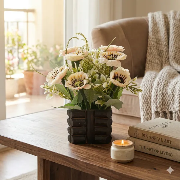 White_Pink_Wood_Home_Flower_Pot