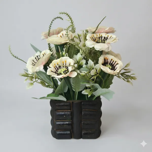 White_Pink_Wood_Home_Flower_Pot