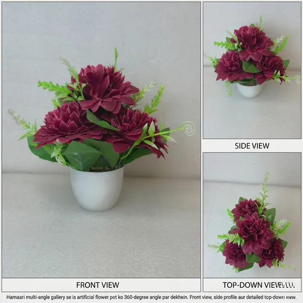 Maroon_Plastic_Home_Flower_Pot