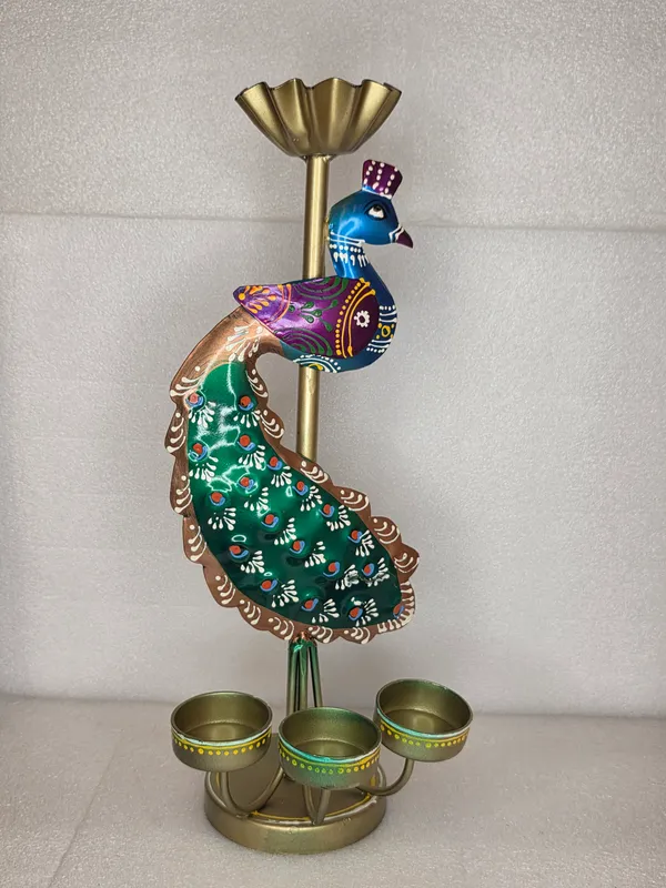 Peacock_Tealight_Candle_Holder