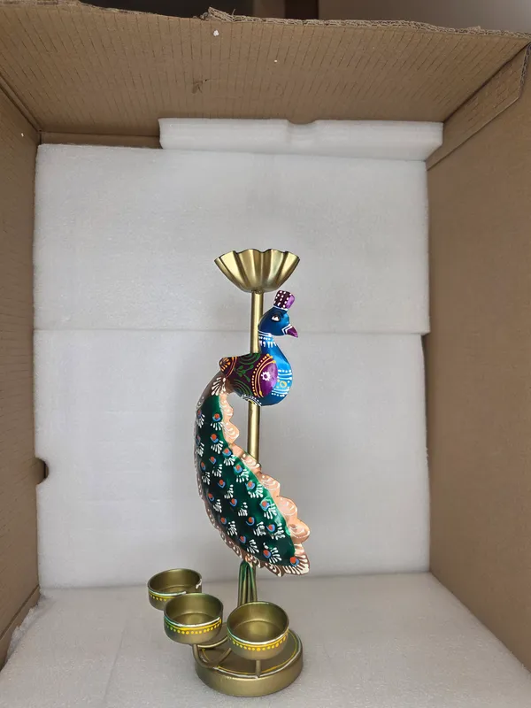 Peacock_Tealight_Candle_Holder