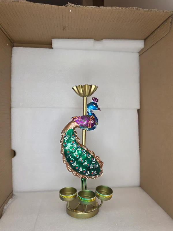 Peacock_Tealight_Candle_Holder