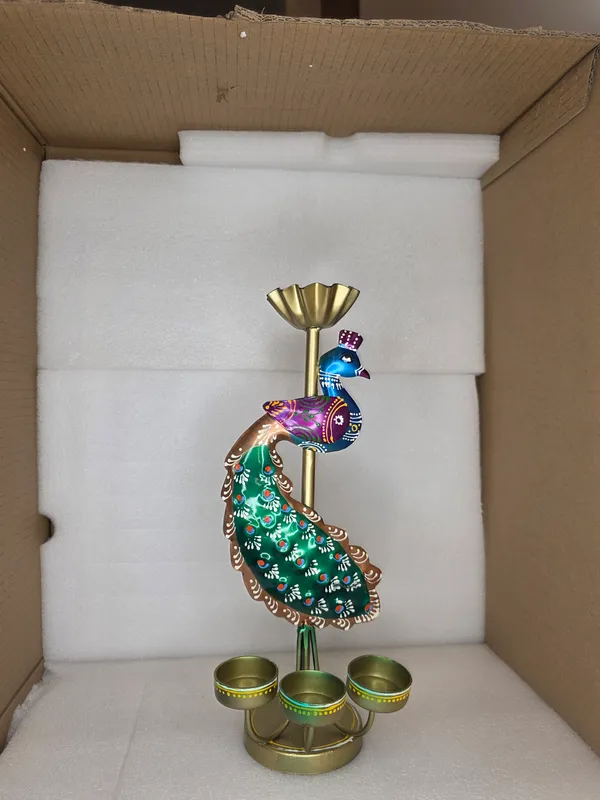 Peacock_Tealight_Candle_Holder