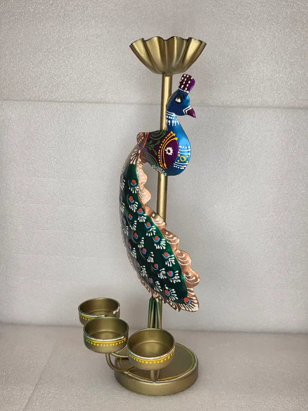 Peacock_Tealight_Candle_Holder