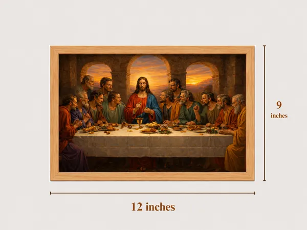 The_Last_Supper_Handcrafted_Wooden_Wall_Frame_|_Premium_Glossy_Christian_Home_Decor_|_Matthew_26:26_Scripture_Artwork_|_12×9_Inch_Religious_Wall_Hanging_|_The_Gifts_Heaven