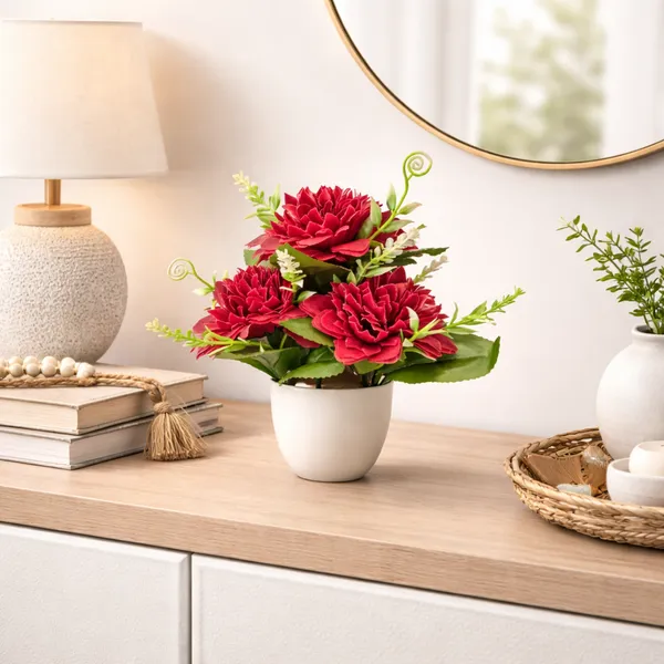 White_Flower_Pot_mahroon