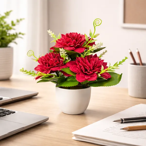 White_Flower_Pot_mahroon