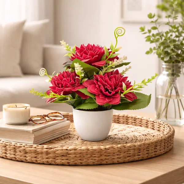 White_Flower_Pot_mahroon