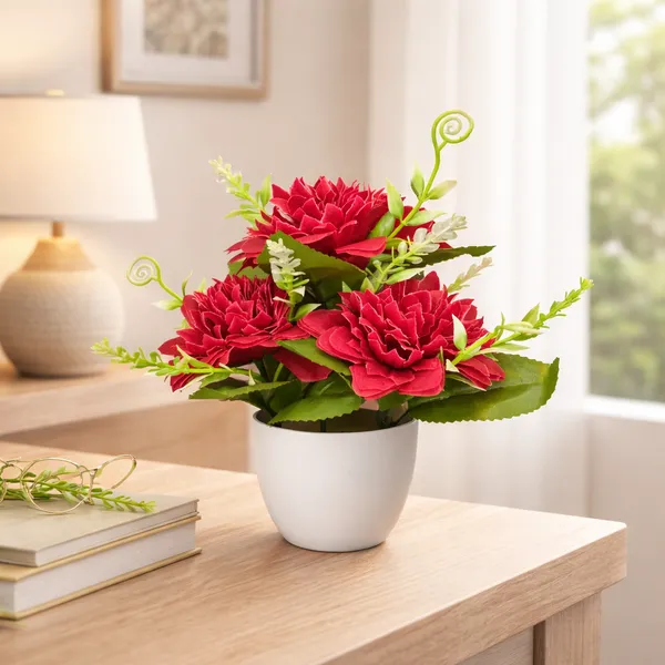 White_Flower_Pot_mahroon