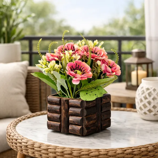 Wodden_Flower_Pot_Dark_pink