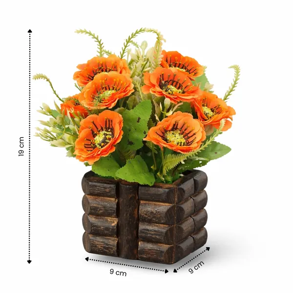 Wodden_Flower_Pot_Orange