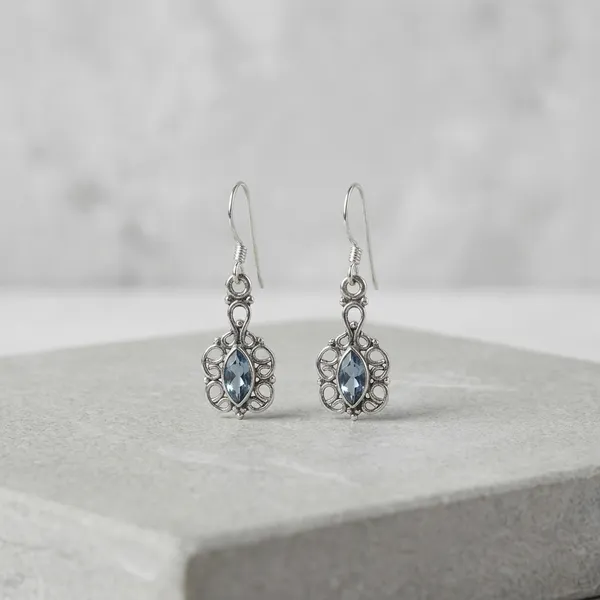 Blue_Topaz_Marquise_Scroll_Drop_925_Sterling_Silver_Earrings
