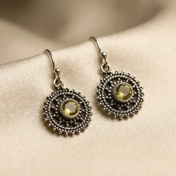 Citrine_Granulation_Disc_925_Sterling_Silver_Earrings
