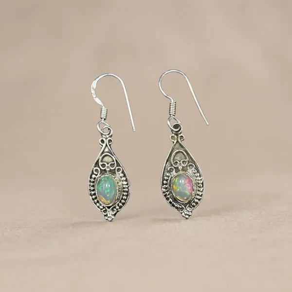Opal_Teardrop_Scroll_925_Sterling_Silver_Earrings
