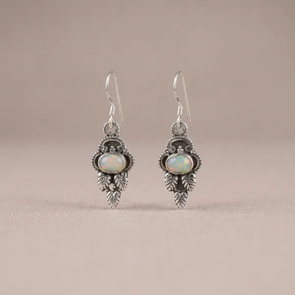 Opal_Leaf_Drop_925_Sterling_Silver_Earrings