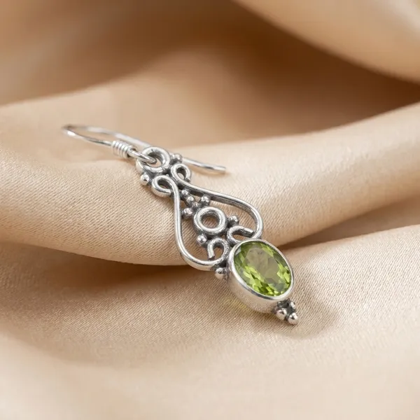 Peridot_Scroll_Crown_Drop_925_Sterling_Silver_Earrings