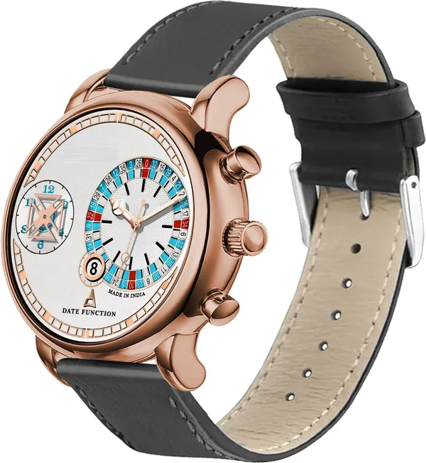 Onir_Leather_Copper_Date_And_Time_Analog_Quartz_For_Men/Boys_Analog_Watch_Analog_Watch_For_Men