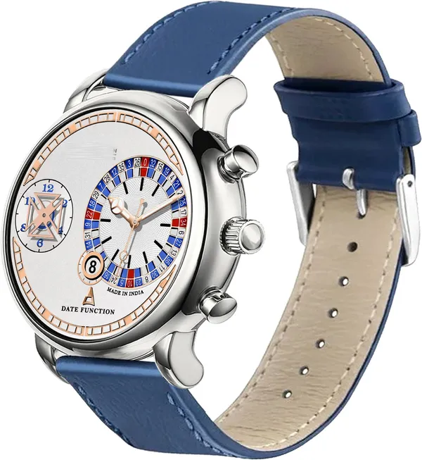 Onir_Leather_Silver_Date_And_Time_Analog_Quartz_For_Men/Boys_Analog_Watch_Analog_Watch_For_Men
