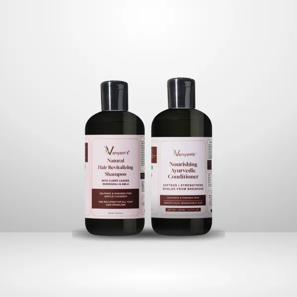 Vanyam_Ayurvedic_Shampoo_Conditioner_Combo_Hair_Fall_Control_Frizz_Free_Smoothness