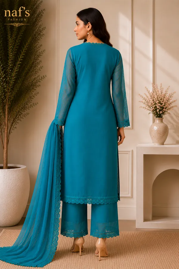 Pastel_Teal_Georgette_Chikankari_Embroidery_Kurta_With_Pant_And_Dupatta_For_Women