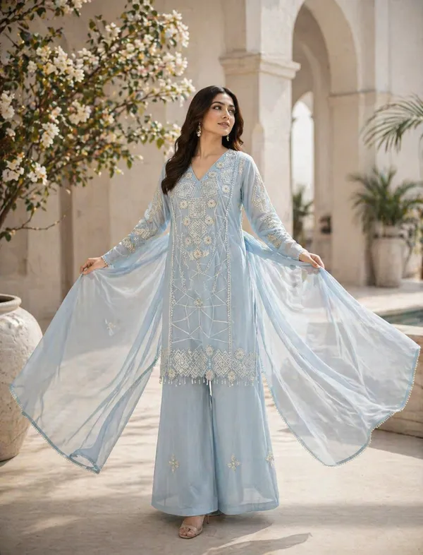 Sky_Blue_Georgette_Embroidery_Kurta_Palazzo_Set_With_Dupatta_For_Women