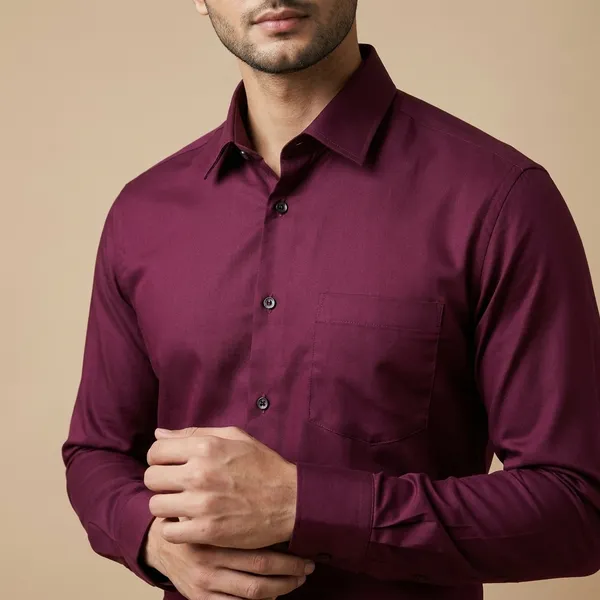 Men's_Solid_Burgundy_Wine_Shirt_Slim_Fit_Full_Sleeve_Premium_Casual_Formal_Wear