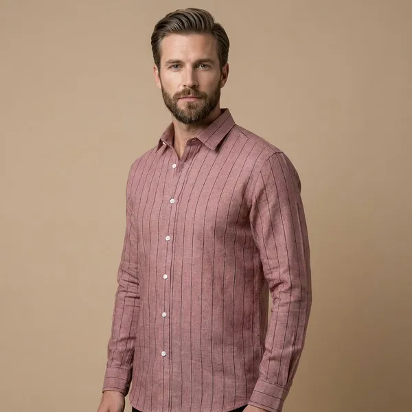 Men's_Textured_Striped_Casual_Shirt