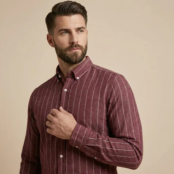 Men_Maroon_Striped_Casual_Shirt