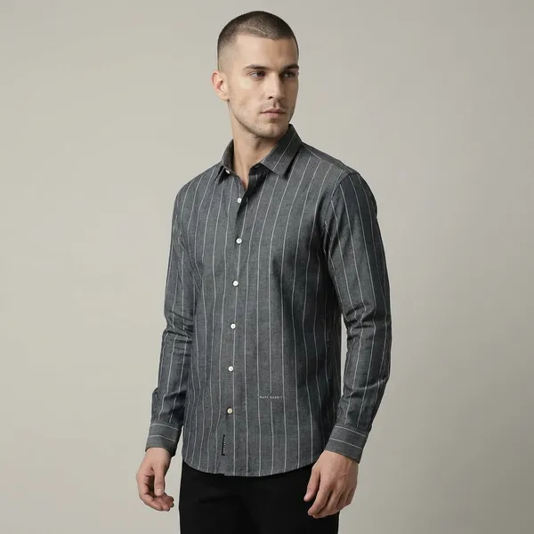Men_Dark_Grey_Striped_Casual_Shirt