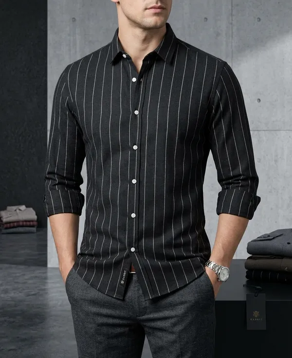 Men_Black_Striped_Casual_Shirt