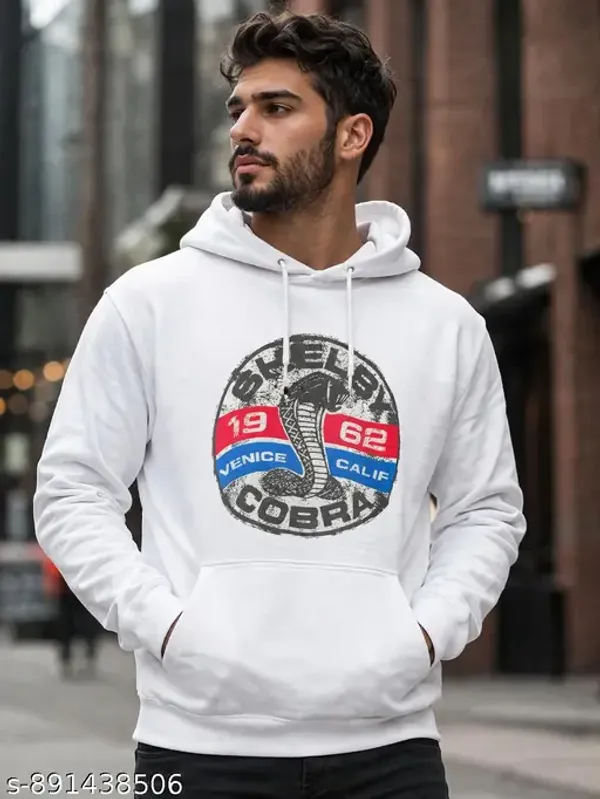 Kairo_Men's_White_Printed_Cobra_Hoodie_Stylish_Casual_Winter_Wear_Sweatshirt_For_Men