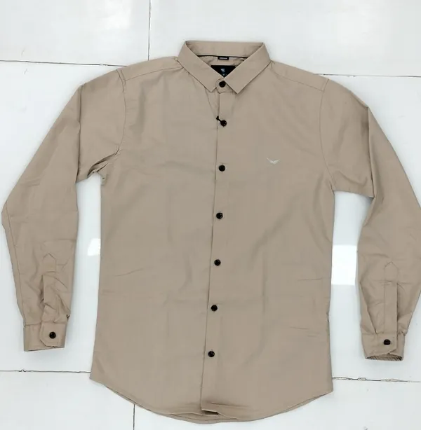 Beige_Cotton_Solid_Casual_Shirt_For_Men