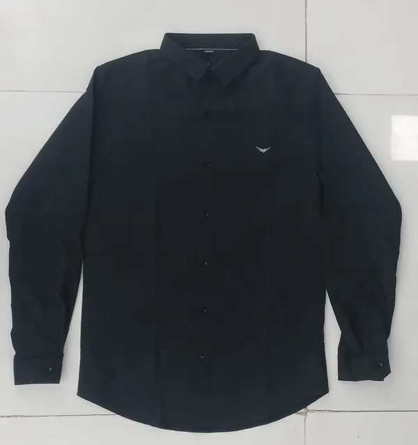 Black_Cotton_Solid_Formal_Shirt_For_Men