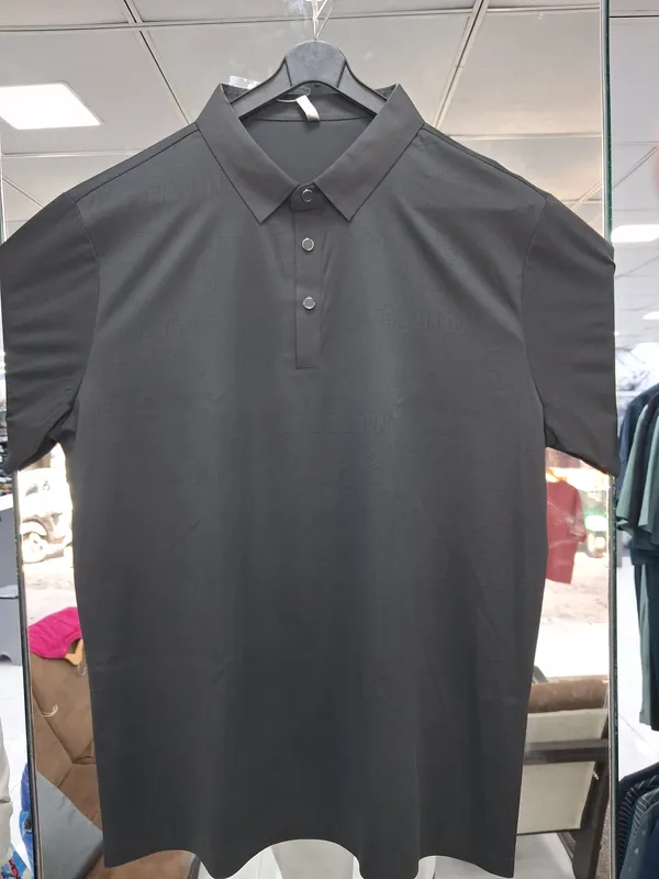 Black_Imported_Lycra_Solid_Polo_T-Shirt_For_Men