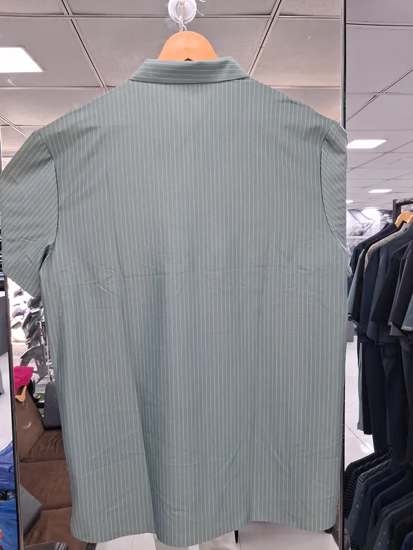 Sage_Green_Imported_Lycra_Solid_Polo_T-Shirt_For_Men